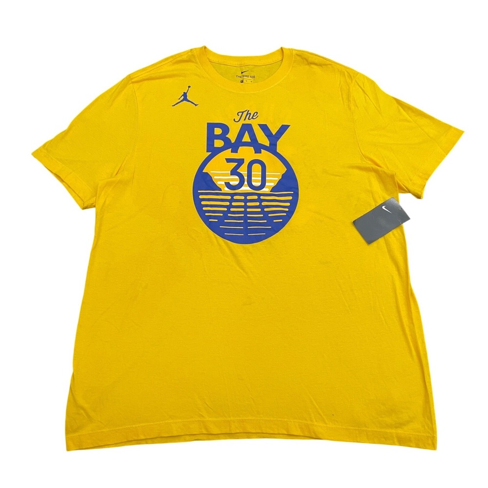 NEW Stephen Curry Golden State Warriors Nike Jordan Jersey T Shirt XL Yellow